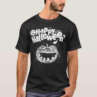 Halloween Kürbisgesicht für Herrenhemden Kostüm T-Shirt