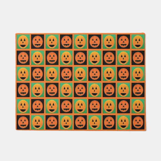 Halloween-Kürbisgesicht Fußmatte (Vorderseite)