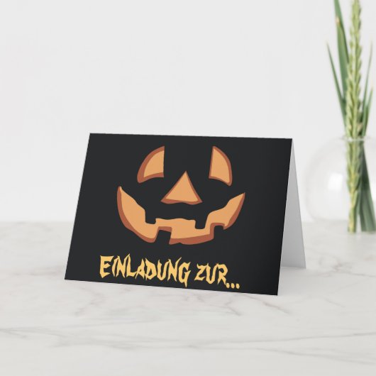 Halloween - Kürbisgesicht Karte (Vorderseite)