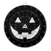 Halloween-Kürbisgesicht mit Schwarz-weißer Kürbisl Dartscheibe (vorne)