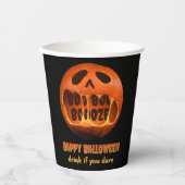 Halloween Kürbisgesicht Party Papiertasse Pappbecher (Vorderseite)