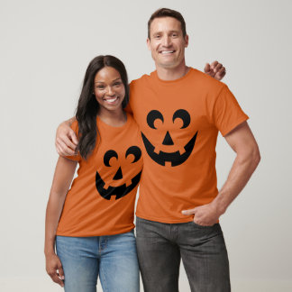 Halloween-Kürbisgesicht-Screwball-Grafiken T-Shirt