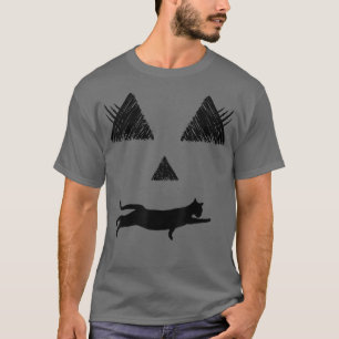 Halloween Kürbiskatzenwimpern Kürbislaterne fac T-Shirt