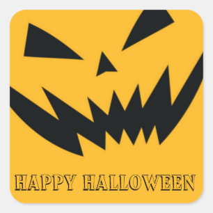 Halloween-Kürbiskleber Quadratischer Aufkleber