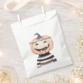 Halloween-Kürbiskopf im T-Shirt Geschenktütchen (Ausgeschnitten)