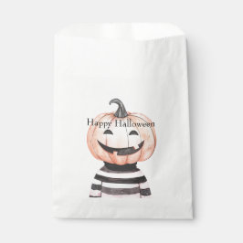 Halloween-Kürbiskopf im T-Shirt Geschenktütchen