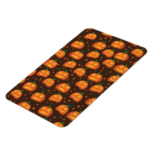 Halloween-Kürbiskopf-Muster. Magnet (Linke Seite)