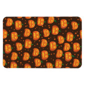 Halloween-Kürbiskopf-Muster. Magnet (Horizontal)