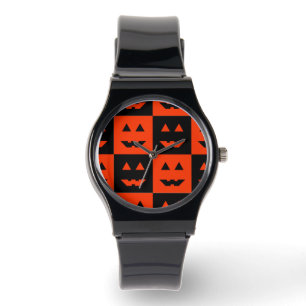 Halloween-Kürbiskopf-Quadrate Armbanduhr