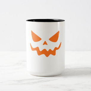 Halloween-Kürbiskopf-Tasse – Cute & Festliche Oran Zweifarbige Tasse