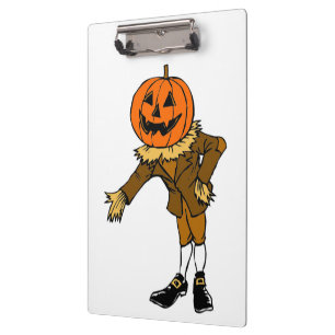 HALLOWEEN-KÜRBISKOPF-VOGELSCHEU PILGER KLEMMBRETT