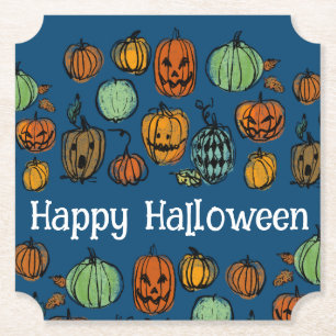 Halloween-Kürbisköpfe Untersetzer