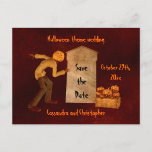 Halloween-Kürbiskopferschrei Ankündigungspostkarte