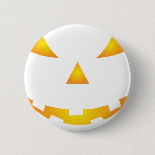 Halloween-Kürbislächeln Button (Vorderseite)
