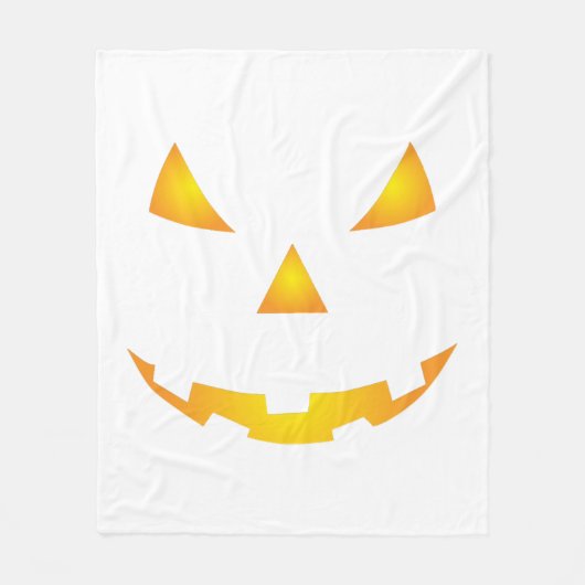Halloween-Kürbislächeln Fleecedecke (Vorderseite)