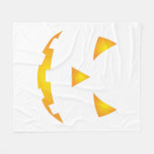 Halloween-Kürbislächeln Fleecedecke (Vorderseite (Horizontal))