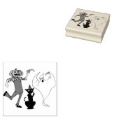 Halloween Kürbislaterne Black Cat Ghost Gummistempel (Stempel)
