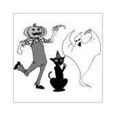 Halloween Kürbislaterne Black Cat Ghost Gummistempel (Prägung)