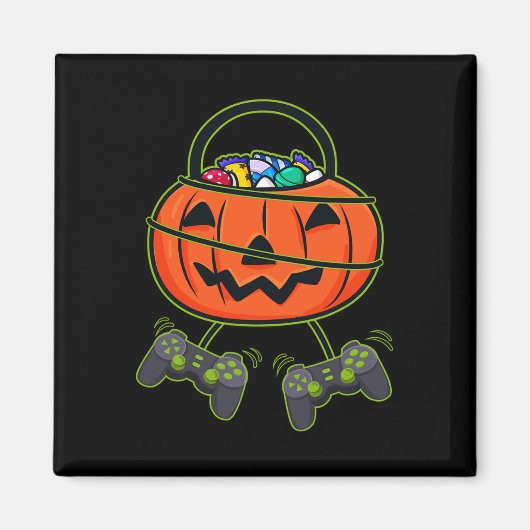 Halloween Kürbislaterne Candy Basket Controller Magnet (Vorne)
