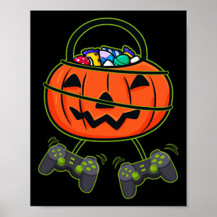 Halloween Kürbislaterne Candy Basket Controller Poster