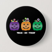 Halloween Kürbislaterne Candy Pail Button (Vorderseite)