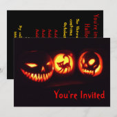 Halloween-Kürbislaterne Einladung (Vorne/Hinten)