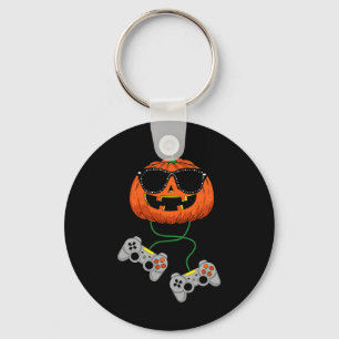 Halloween Kürbislaterne Gamer Boys Kids Men Fun H Schlüsselanhänger