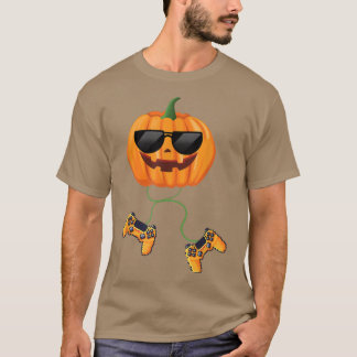 Halloween Kürbislaterne Gamer Boys Kids Men Funny T-Shirt