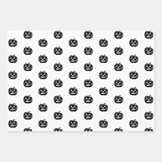 Halloween-Kürbislaterne Geschenkpapier Set (Vorderseite 2)