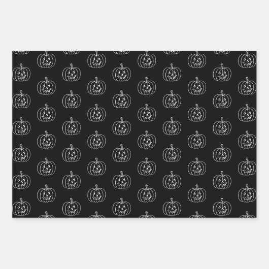 Halloween-Kürbislaterne Geschenkpapier Set (Vorderseite)