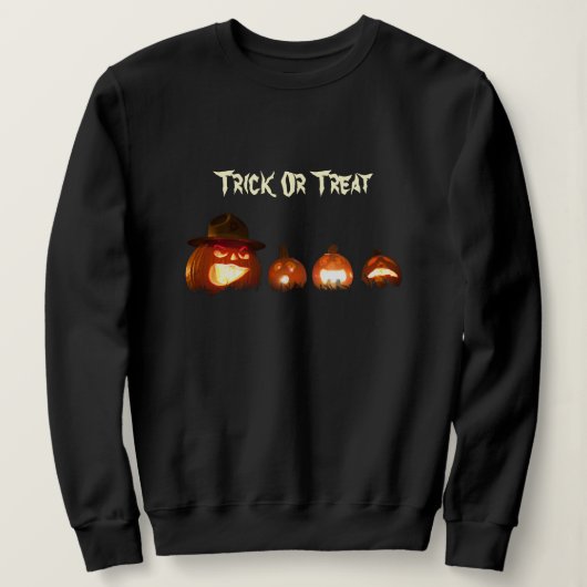 Halloween-Kürbislaterne geschnitzte Kürbis Hallowe Sweatshirt (Design vorne)