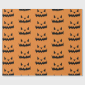 Halloween-Kürbislaterne-Gesicht Geschenkpapier (Flach)