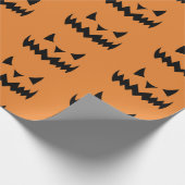 Halloween-Kürbislaterne-Gesicht Geschenkpapier (Ecke)