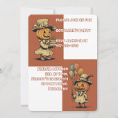 Halloween-Kürbislaterne in Orange Einladung (Vorderseite)