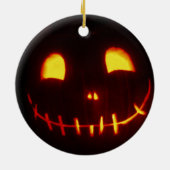 Halloween-Kürbislaterne Keramik Ornament (Hinten)