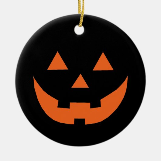 Halloween-Kürbislaterne Keramik Ornament (Vorne)