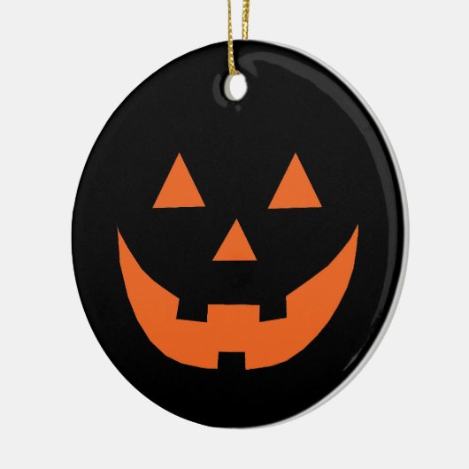Halloween-Kürbislaterne Keramik Ornament (Links)