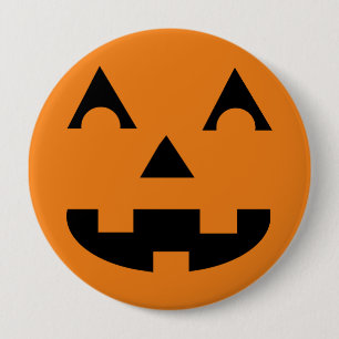 Halloween-Kürbislaterne-Kürbis-Gesicht Button