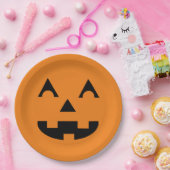 Halloween-Kürbislaterne-Kürbis-Gesicht Pappteller (Party)