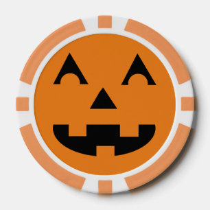 Halloween-Kürbislaterne-Kürbis-Gesicht Pokerchips