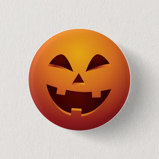 Halloween-Kürbislaterne-Kürbis-Knopf Button (Vorderseite)