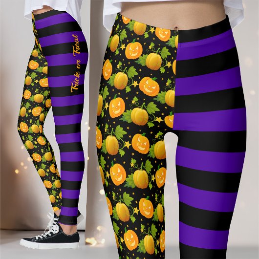 Halloween-Kürbislaterne Leggings