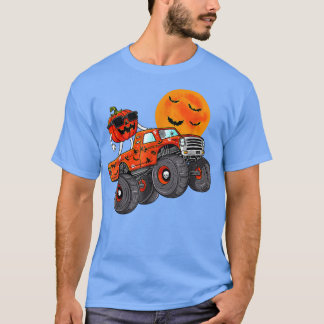 Halloween Kürbislaterne Monster Truck Kleinkind Bo T-Shirt