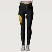 Halloween Kürbislaterne Orange Black Pumpkin Leggings (Vorderseite)