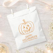 Halloween-Kürbislaterne-Orange-Leckerei Geschenktütchen (Ausgeschnitten)
