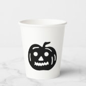 Halloween-Kürbislaterne Pappbecher (Vorderseite)