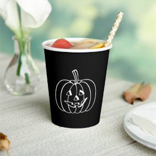 Halloween-Kürbislaterne Pappbecher