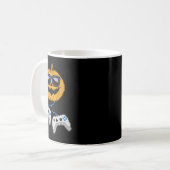 Halloween Kürbislaterne Pixated Gaming Gamer Bo Kaffeetasse (Vorderseite Links)