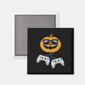 Halloween Kürbislaterne Pixated Gaming Gamer Bo Magnet (Vorderseite/Rückseite)
