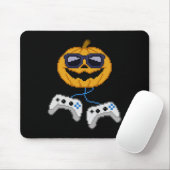 Halloween Kürbislaterne Pixated Gaming Gamer Bo Mousepad (Mit Mouse)